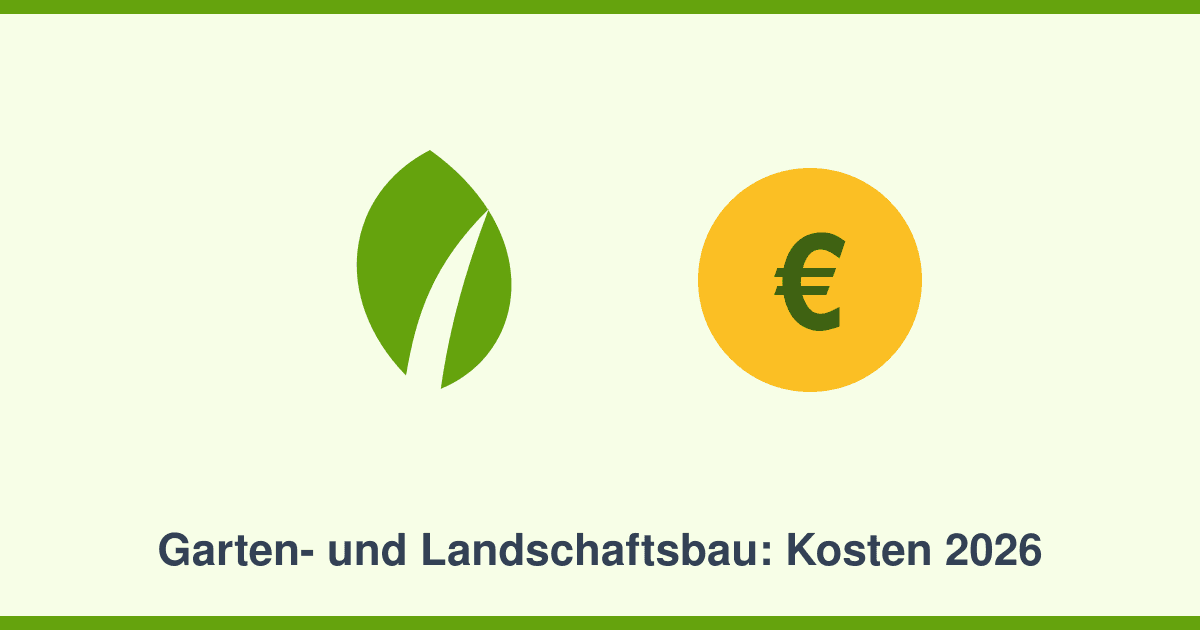 Garten- und Landschaftsbau: Kosten 2026 — Stundensätze und Quadratmeterpreise
